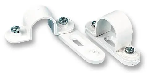 PRO POWER Round Conduit Spacer Bar Saddle, 20mm, White