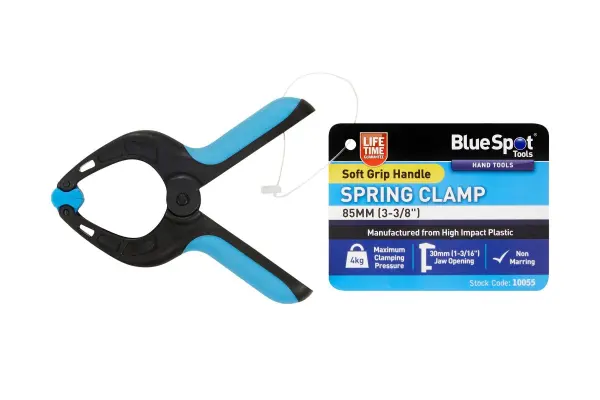 Blue Spot Tools 85毫米（3-3/8英寸）强力弹簧夹 防滑防刮