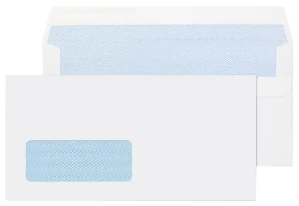 Blake UK White Self Seal Window Envelopes DL 110x220mm Pack of 1000