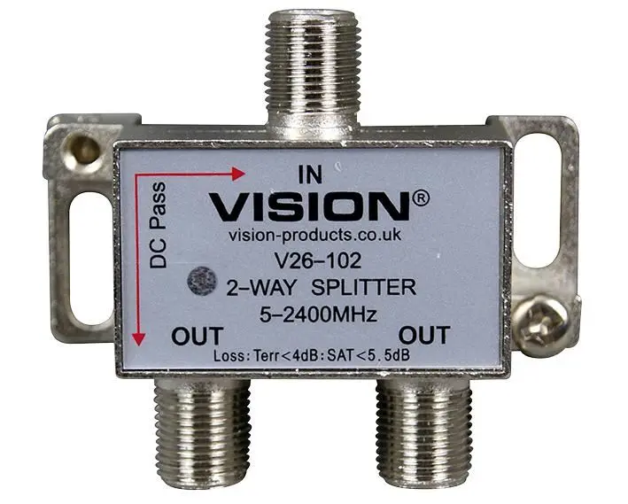 Séparateur bidirectionnel passe-DC Vision 5-2300MHz avec indicateur LED