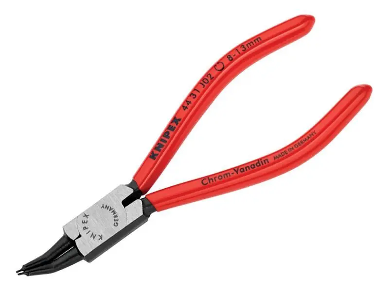 Knipex - Pliúirí Ciarscléip Inmheánacha Barr 45° Cuachta, 8-13mm, 140mm