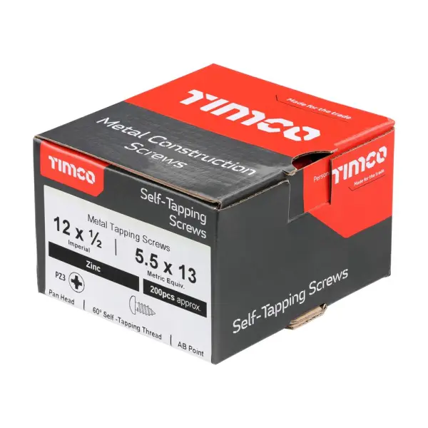 Vis auto-taraudeuse Timco PZ, tête bombée, zinguée - 12 x ½