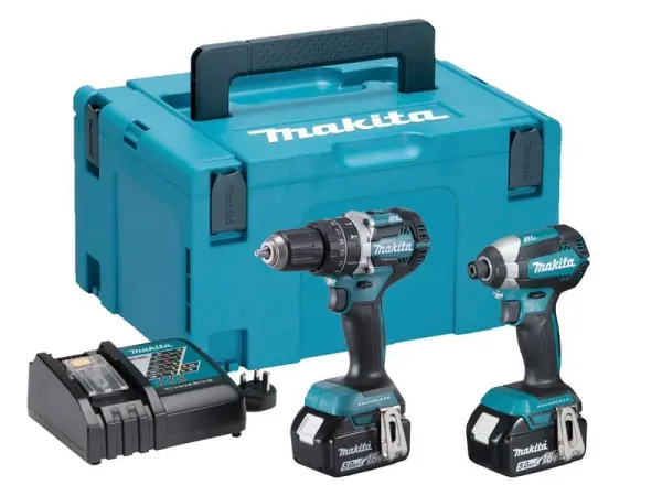 Makita 牧田 DLX2180TJ 无刷双件套装 - 18V, 2 x 5.0Ah锂电