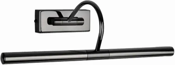 MINISUN Lampada da Quadro Gemella Capri, Cromo Nero, 390mm