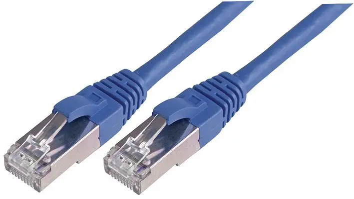 CONNECTIX Câble Ethernet CAT6a SFTP, RJ45 Mâle à Mâle, 1m, Bleu