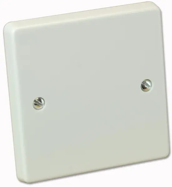 Crabtree לוח אטום 1 חריץ, לבן, 86x86 מ״מ