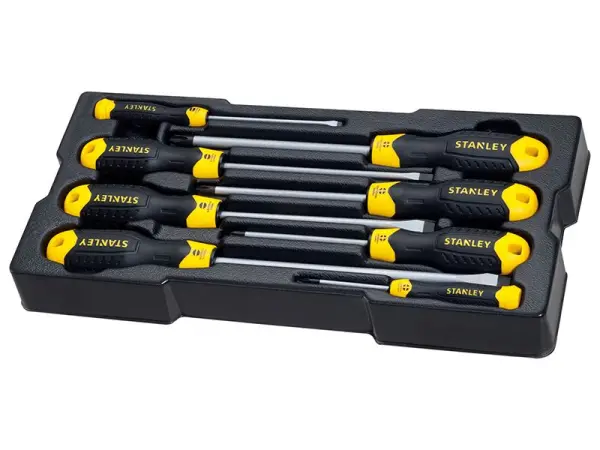 STANLEY Screwdriver Set, 8-Piece, Chrome Vanadium Steel