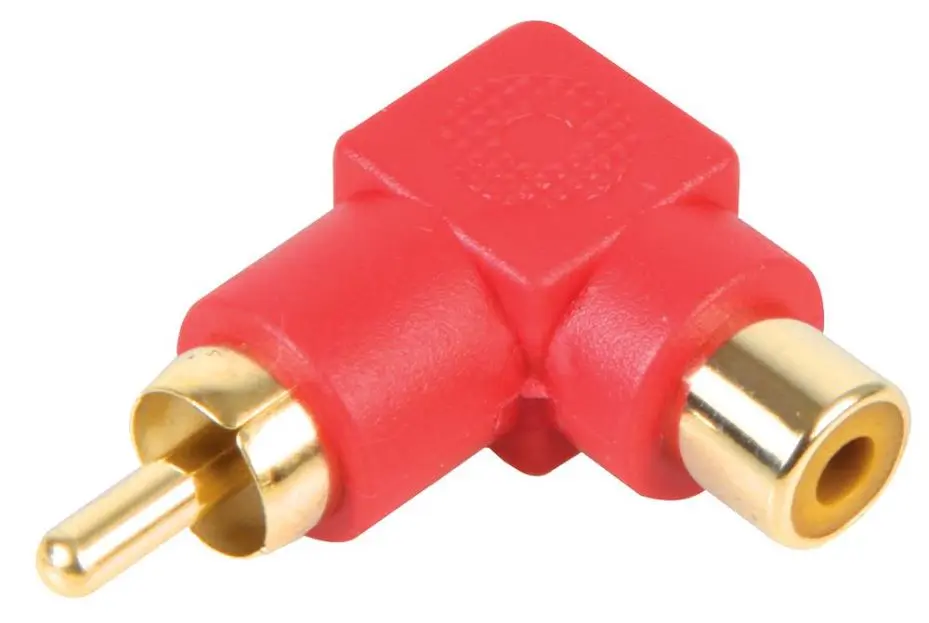 PRO SIGNAL PSG08565 90° Gold Plated Phono Adaptor, Red