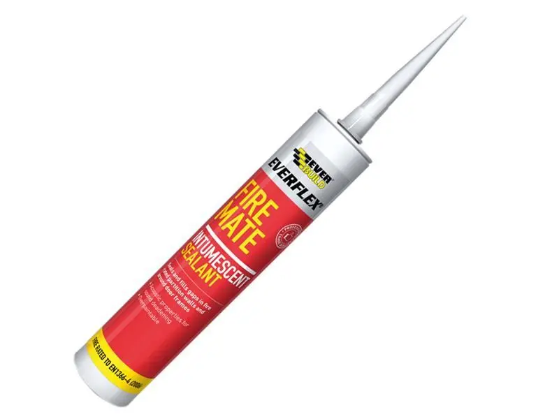 Mastic coupe-feu intumescent Everbuild Sika Fire Mate Grey C3, résistance 5h