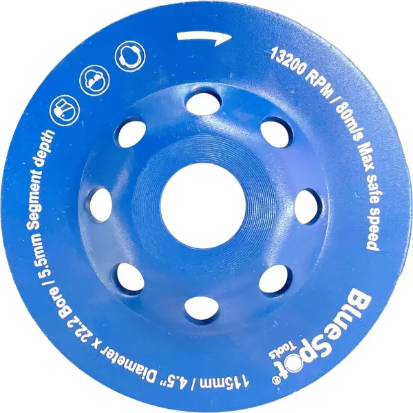 Blue Spot Tools 115mm金刚石打磨碟片 22.2mm孔径