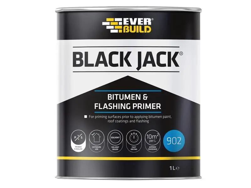 Everbuild Sika Black Jack 902 Príomhfhinné Bitumineach & Táipe 1L