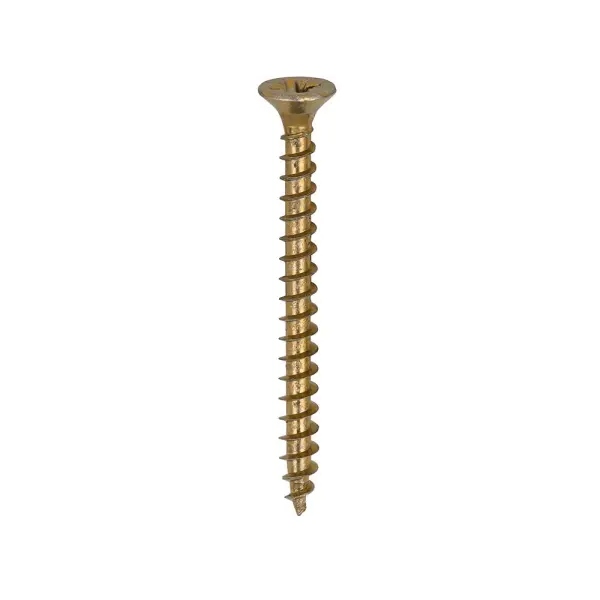 Timco 4.0 x 45mm Yellow PZ Double Countersunk Woodscrews (200pk)