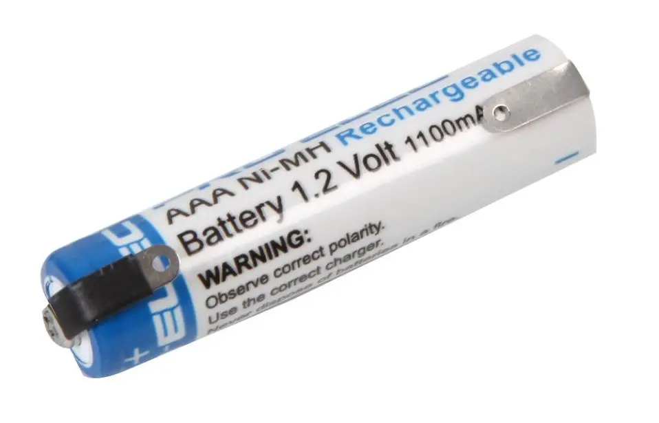 PRO ELEC Oplaadbare AAA NiMH Accu, 1100mAh, Soldeertab