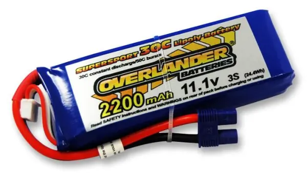 OVERLANDER Supersport Pro Batraí LiPo 2200mAh 3S 11.1V 35C le EC3