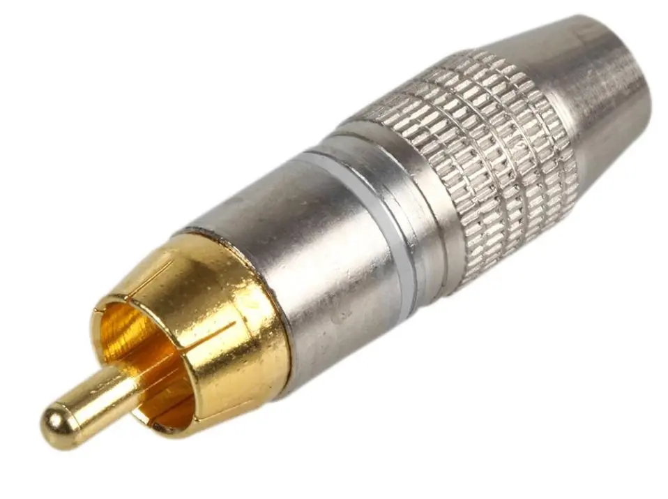 PRO SIGNAL Μεταλλικό RCA Φωνητικό Plug, Λευκό, 5-6mm Καλώδιο