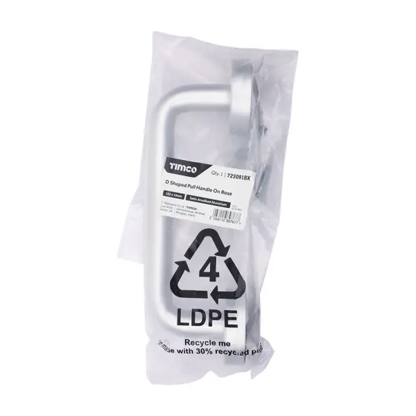 Poignée de traction en forme D Timco avec rosace vissée - 152 x 19