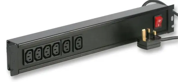POWERDATA TECHNOLOGIES 6구 IEC C13 수직 PDU, 13A, 240V