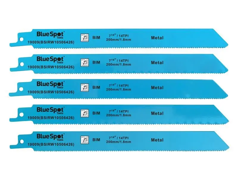 Blue Spot Tools Bi-metalový pilový list pro reciproční pilu, 240mm x 5 TPI, bal