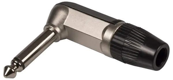 REAN 6.35mm Right Angle Mono Jack Plug