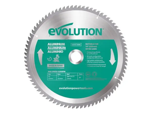 Evolution Pilový kotouč pro řezání hliníku 255x25,4mm, 80 zubů