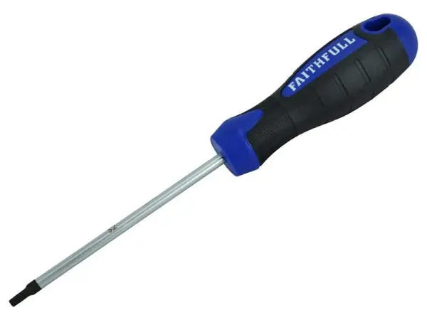 Faithfull Screwdriver Réalt (TORX), TX25 x 100mm, Cruach Vanadaim Cróim