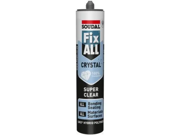 Soudal Fix ALL Crystal 290ml Super Heldere Kit & Lijm