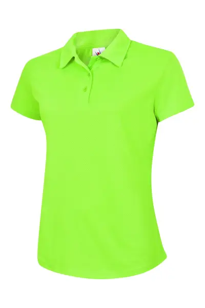Uneek Unisex Ultra Cool Polo Shirt - Electric Green, Size L