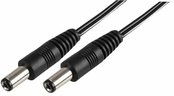 PRO POWER 2.5mm DC Connector Lead, Male to Male, 5m, Black