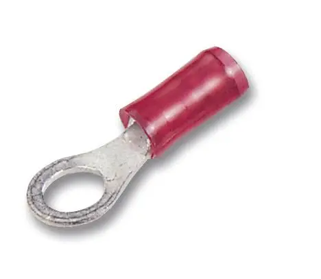AMP TE Connectivity PIDG Crimp Terminal, Ring, M5, Red, 50 Pack