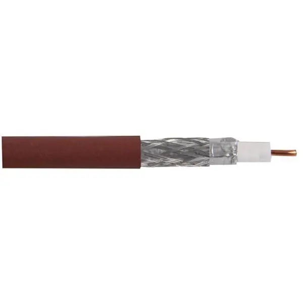 WEBRO - RG6U Coaxial Cable Reel - Brown 100m