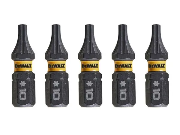 DEWALT EXTREME FlexTORQ TORX Bits - T10 x 25mm (Pack 5)