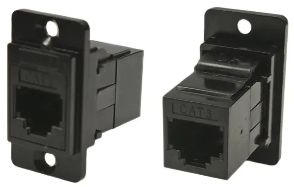CLIFF CP30723MB Soquete RJ11 Cat3 Dupla Entrada, Preto, Metal