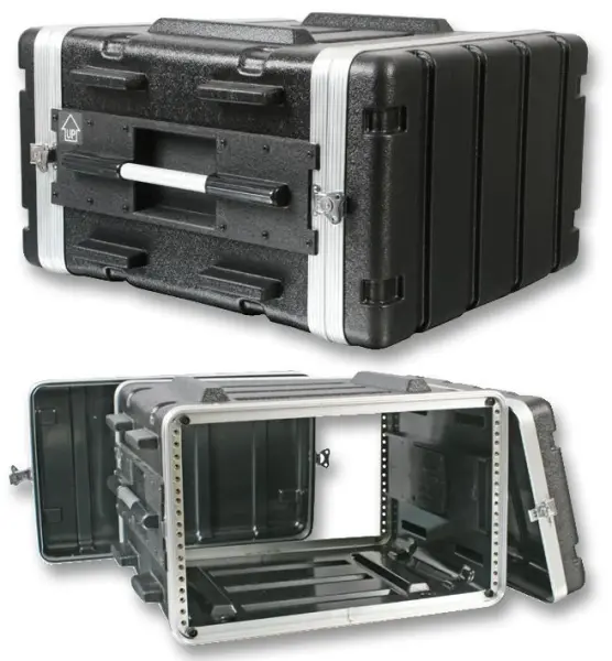 PULSE Caja de Transporte para Rack 19'', 6U, ABS y Aluminio, Negro