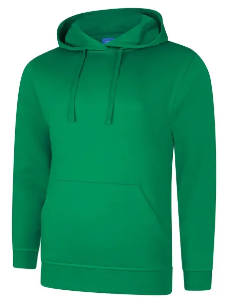 Uneek Deluxe Hooded Sweatshirt, 60% Cotton, Kelly Green, 3XL