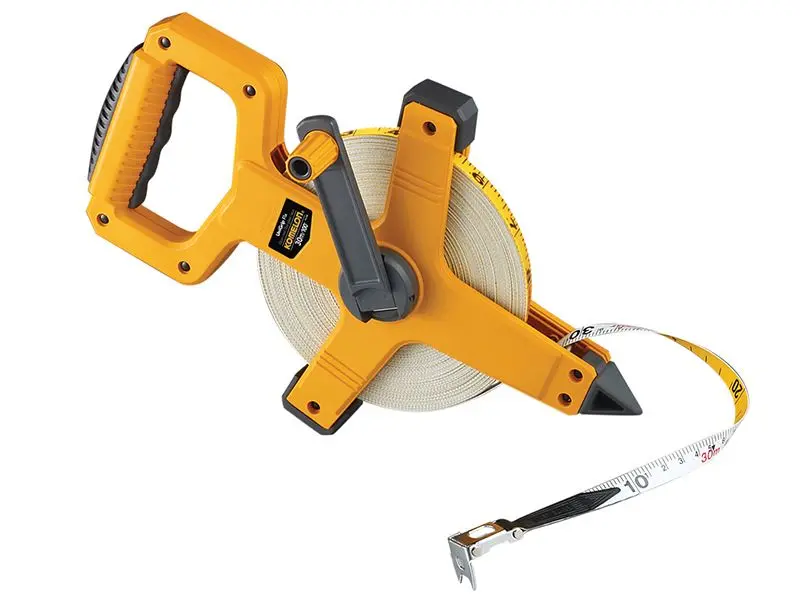 Komelon Unigrip Cinta Métrica de Fibra de Vidrio 30m/100ft, Ancho 13mm