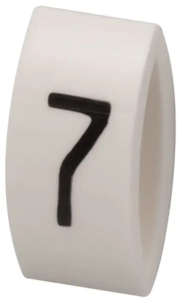 Tie On Cable Marker 7 Black on White PVC Pack of 100