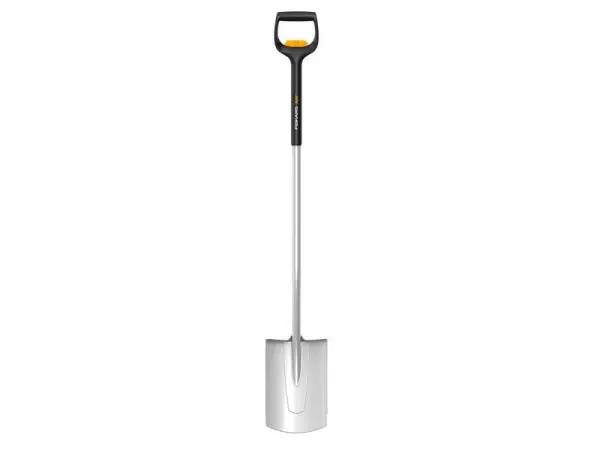 Fiskars Xact Telescopic Rounded Spade, Steel, 110-130cm