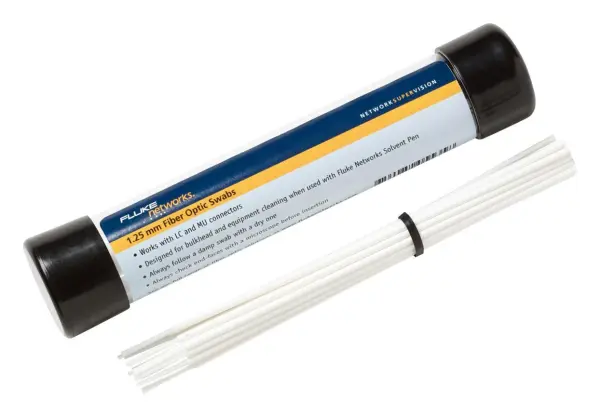 Fluke Networks Fibre Optic LC/MU Cleaning Swabs, Pack of 25
