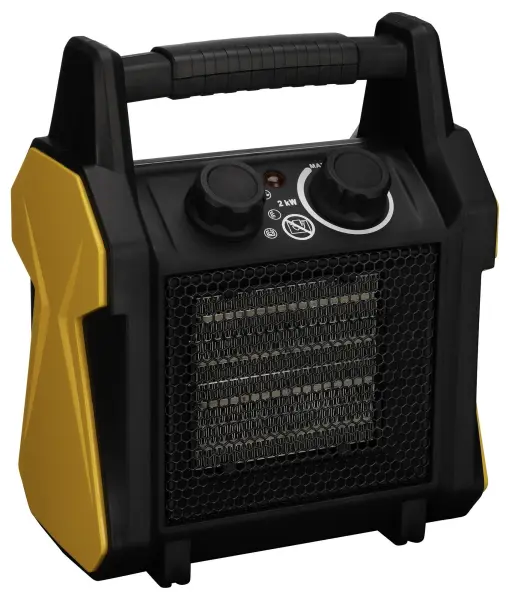 TCP 2kW Tough Fan Heater Black IP20