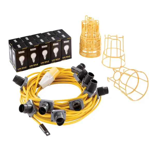 Defender Kit d'éclairage LED Festoon 22m, 100W, 8000 lumens