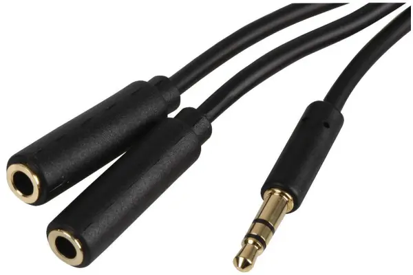 PRO SIGNAL Dunne 3.5mm Stereo Plug naar 2x Stereo Socket Splitterkabel, 10m