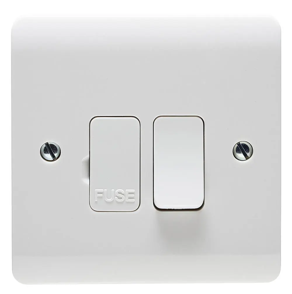 CRABTREE Instinct Toma con Fusible y Conmutador, 13A, Blanco