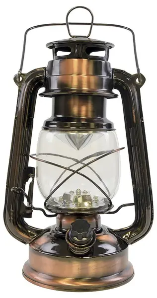 Homelife Nebraska LED Battery Operated Storm Lantern Copper