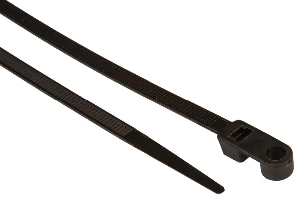 Concordia Technologies Screw Mount Cable Ties - Black 200mm x 4.8mm