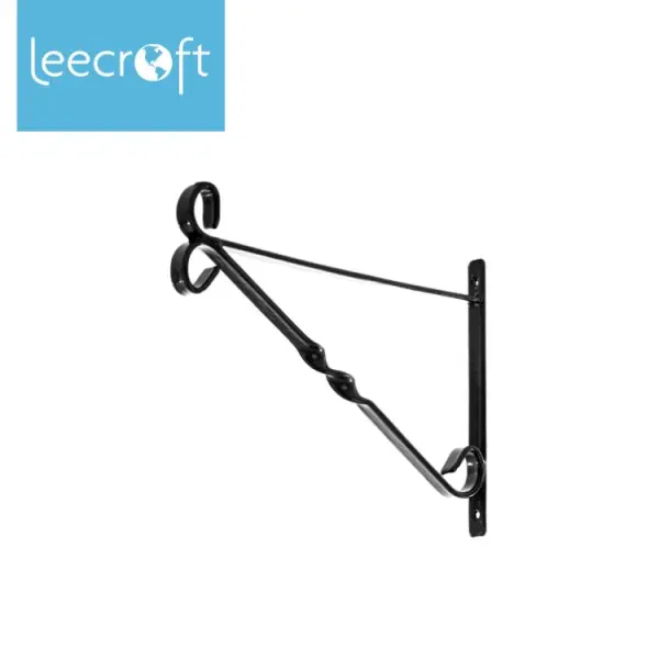 Leecroft Hängekorb-Halterung Schwarz, 250mm (10'') Ausladung