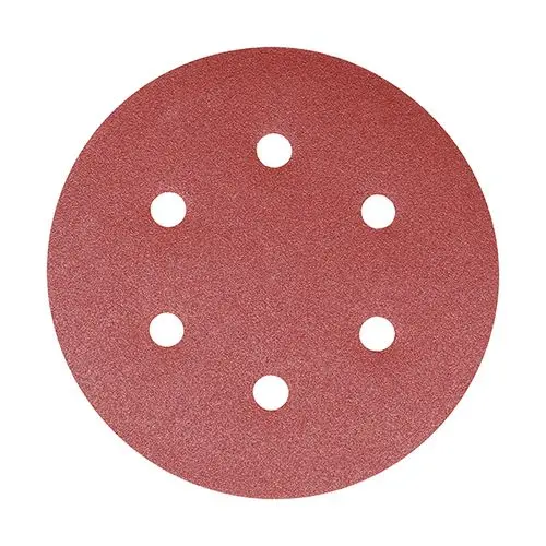Timco Random Orbital Sanding Discs, 80 Grit, 150mm, 5 Pack, Red