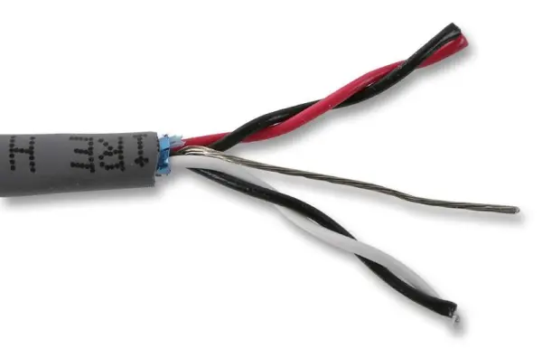 Alpha Wire 2-Pair Foil Shielded Industrial Cable - 300V 30.5m 100ft