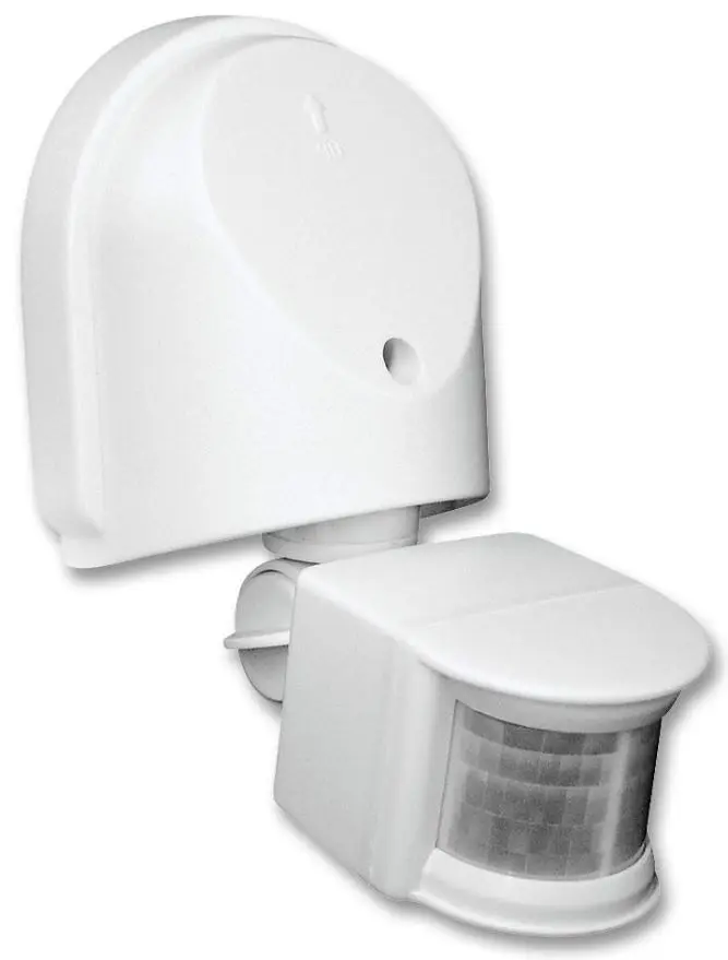 ETERNA Détecteur de mouvement PIR extérieur 180°, blanc, portée 12m