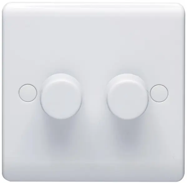 VOLEX Διακόπτης Φωτισμού με Ρυθμιστή Έντασης 2 Πόντιων, 400W, Λευκό