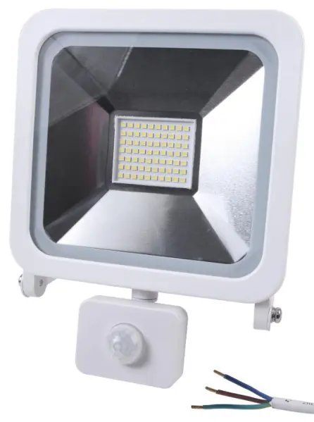 PRO ELEC - LED 泛光燈連 PIR 感應, 50W, 4000流明, 6000K, 白色, IP44